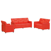Set di divani 3 pcs Rosso Similpelle 3430547