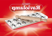 Moldi per 14 Ravioli Pesciolini - Legno Argento/Bruno - Accessori di Pasta