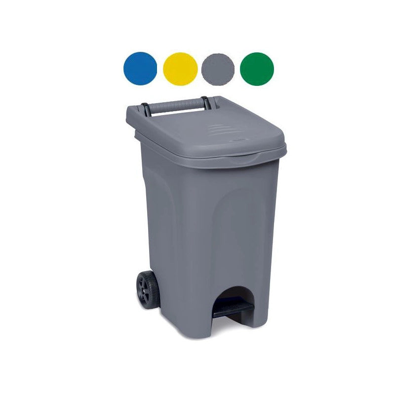 Bidone Urban Quadro C/Pedale Grigio L 60 Stefanpl