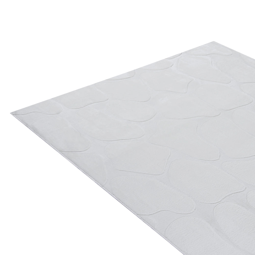 Tappeto decorativo rettangolare in jacquard, 160 x 160 cm tortora design elegante
