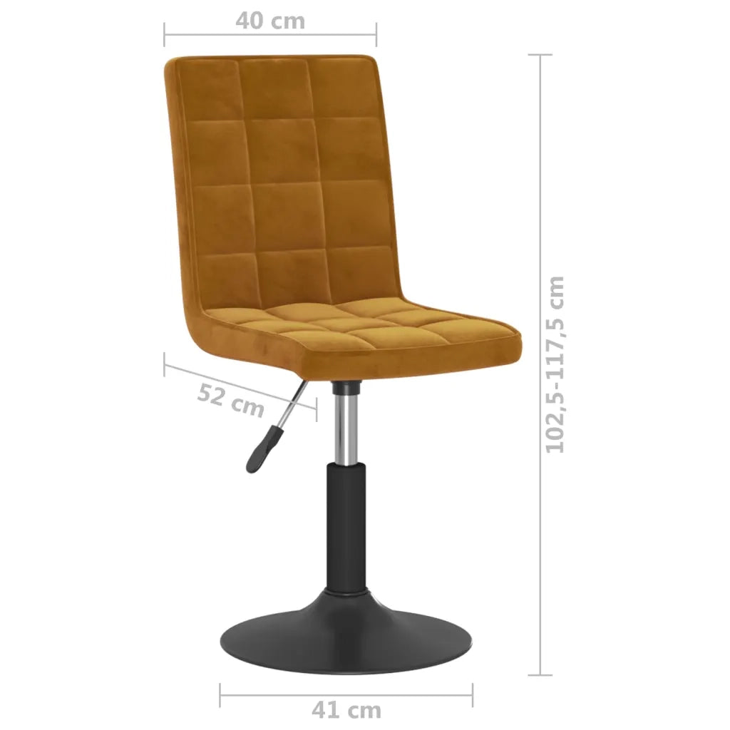 Sedie da Pranzo Girevoli 4 pz Marroni in Velluto 3089287