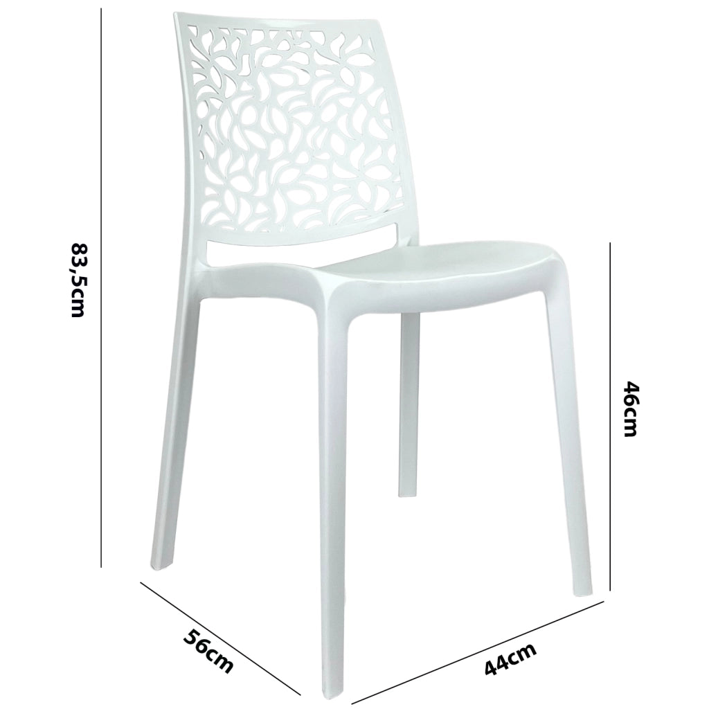 Marvin Sedia Da Interno Esterno Stone In Polipropilene Giardino Impilabile Di Design Sedie Moderne Per Cu Bianco/1 Sedia