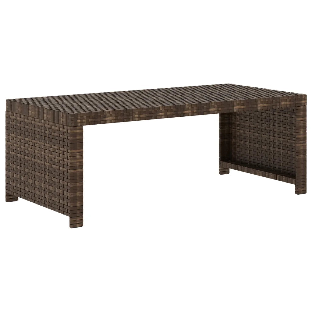 Set Divani da Giardino 5 pz con Cuscini in Polyrattan Marrone 48133
