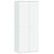 Credenza | Madia | Buffet da pranzo | Armadio da pranzo Bianca 80x35x180 cm in Legno Multistrato