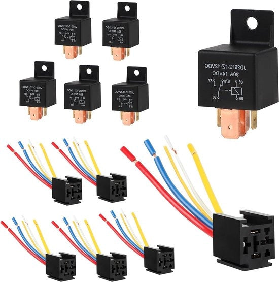 Relè 12 V 80 A 5-pins SPDT per auto moto veicoli commerciali.