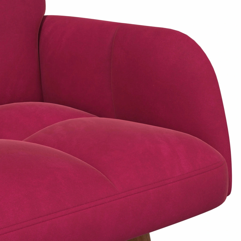 Divano | Divano da soggiorno | Sofa a Due Posti Rosso vino 115 x 61 x 87 cm Velluto