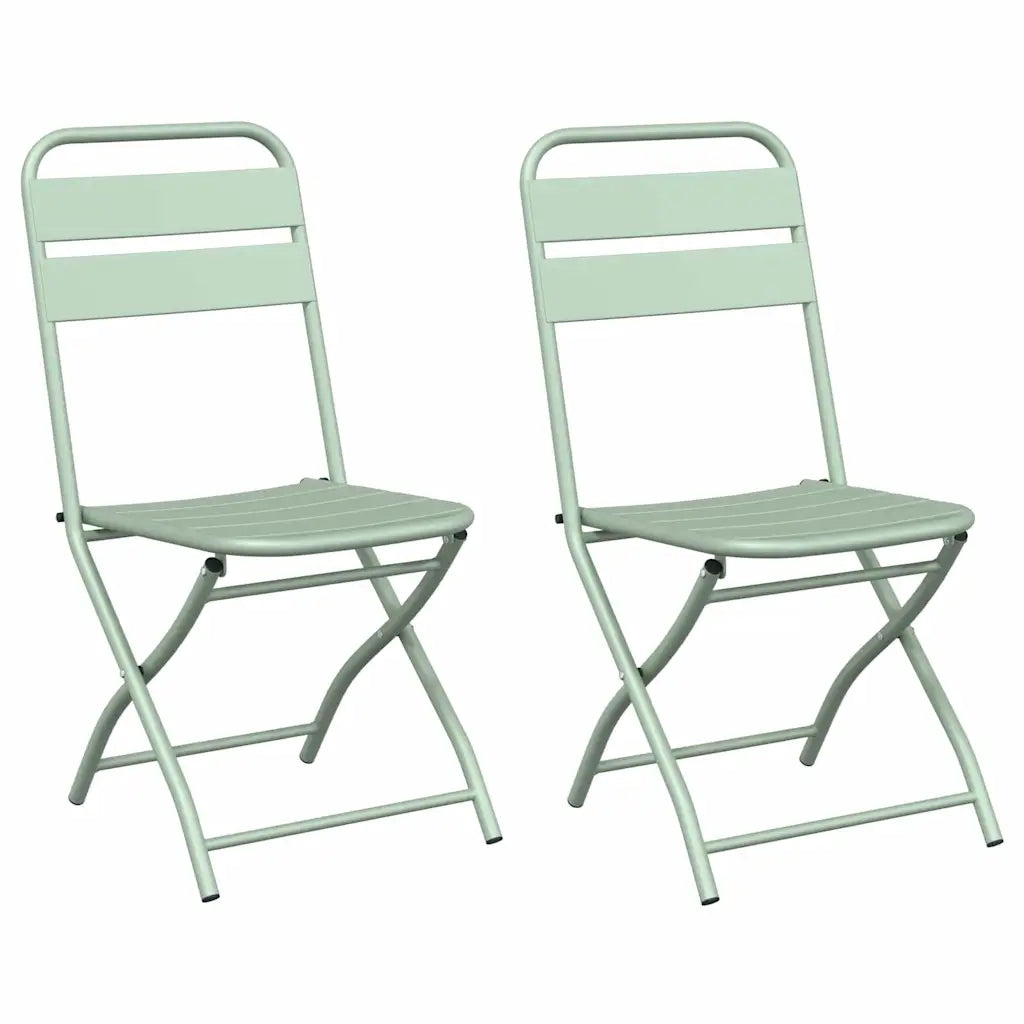 Sedia Pieghevole da Giardino 2 pz | Sedie da Esterno Menta Leggera 42 x 52 x 82cm