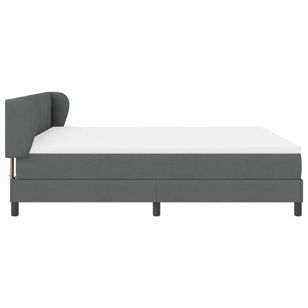 Letto a molle con testiera Grigio scuro 180 x 200 cm Tessuto 3340102