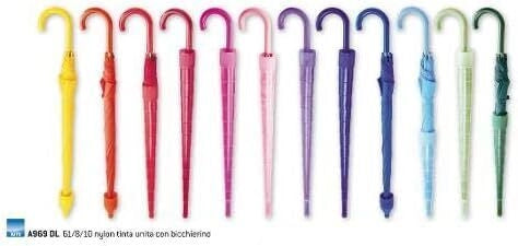 Moia Ombrello Lungo per Donna Automatico con Bicchierino Colori Assortiti