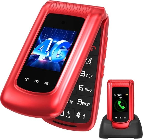 Telefono cellulare per anziani 4G - Telefono GSM per anziani - Telefono cellulare portatile