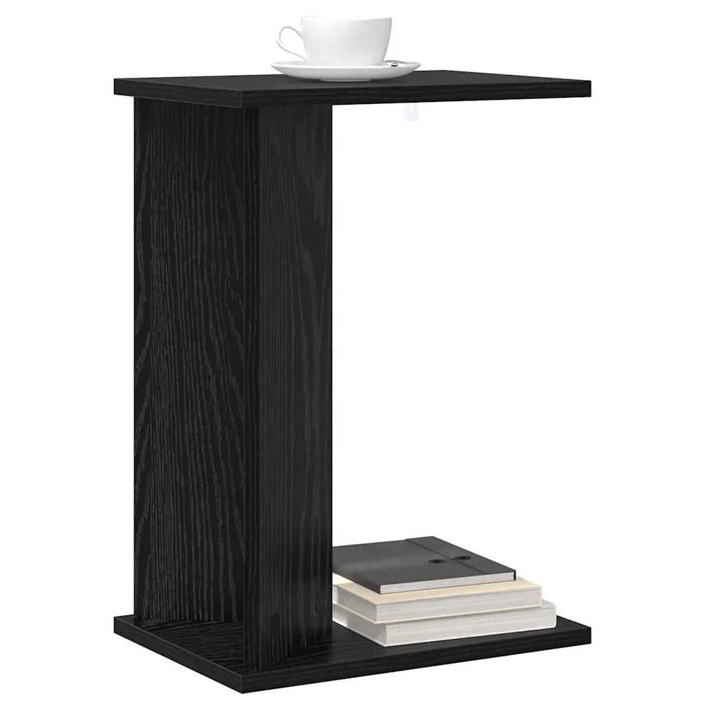 Tavolino Rovere Nero 35 x 25 x 50 cm Legno multistrato 891185