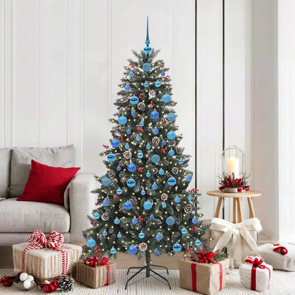 Albero di Natale | Decorazioni natalizie artificiale con 300 LED Verde 180 cm