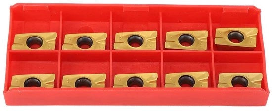 Set di scambi rigidi da frezatura - 10 pezzi - 1 x 1 x 1 cm - Acciaio inox - Adatto per frezatura fine - 15-50 HRC
