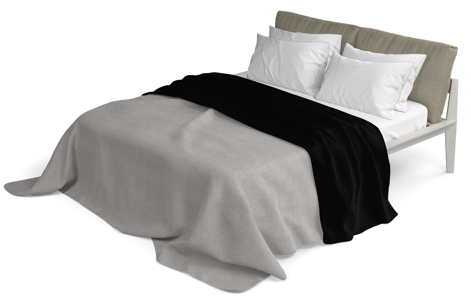 Lenzuolo Sopra in Tinta Unita Nero Singolo