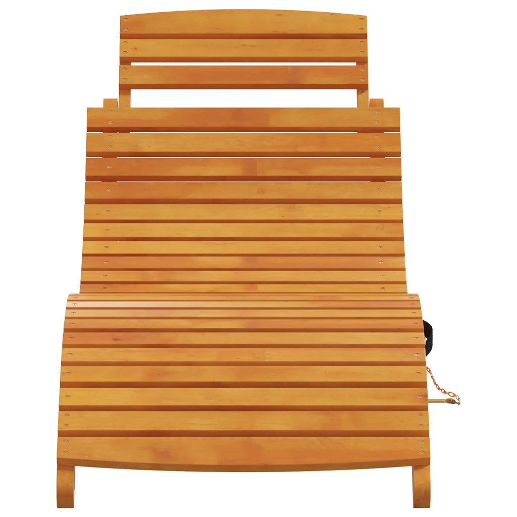 Lettini prendisole 2 pz in Legno Massello di Acacia