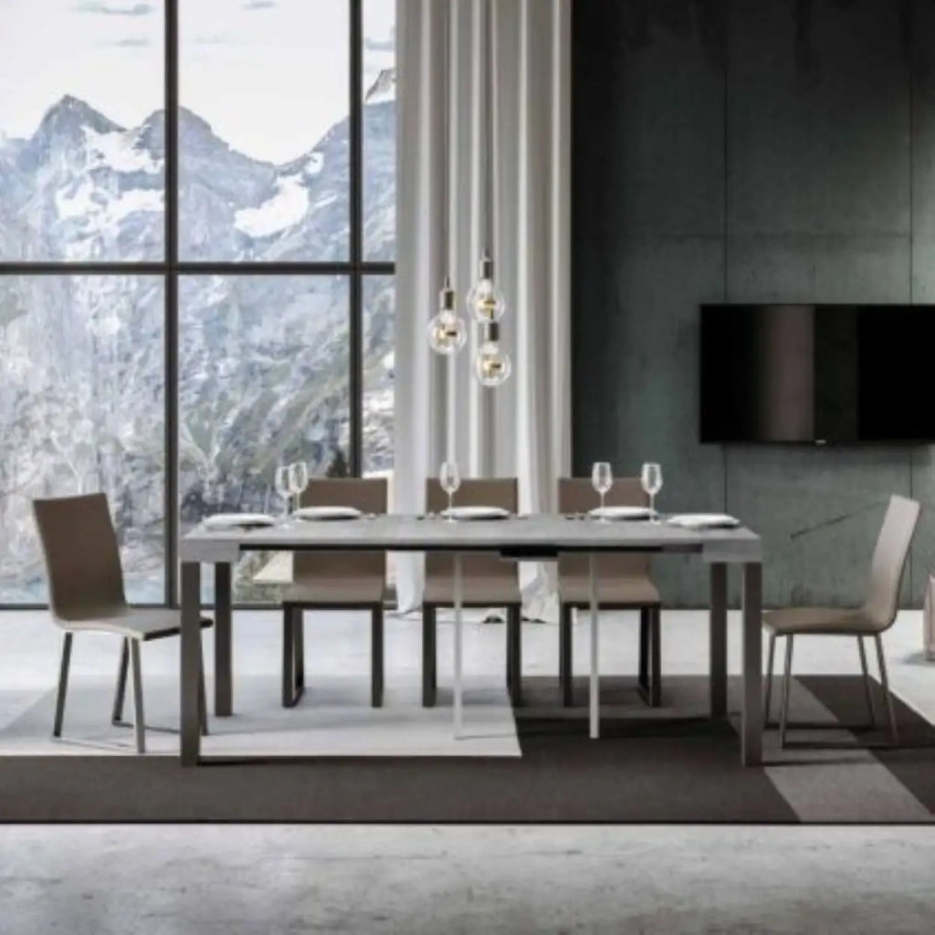 Consolle allungabile 90x40/196 cm Everyday Small cashmere gambe antracite