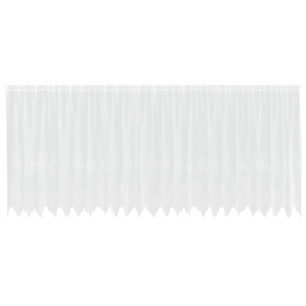 Tenda in Pizzo con tende Bianco 160 x 600 cm Poliestere 4107817