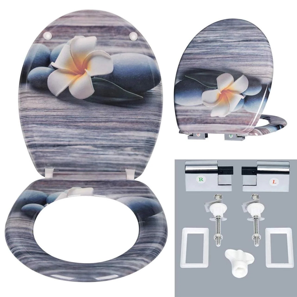 Sedile WC in Duroplast con abbassamento automatico in design decorativo 19_0000697