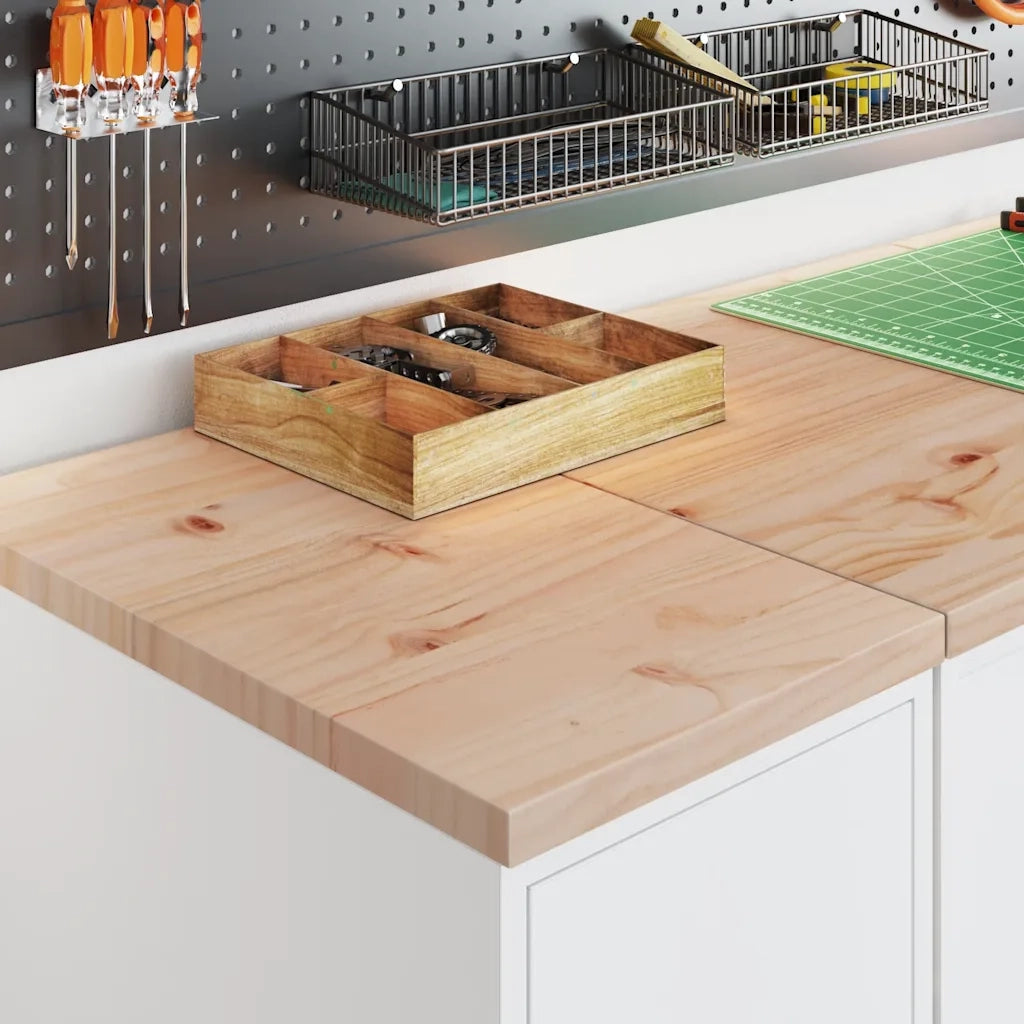 Armadietto da Garage Bianco 30x51x85 cm Legno Massello di Pino 860553