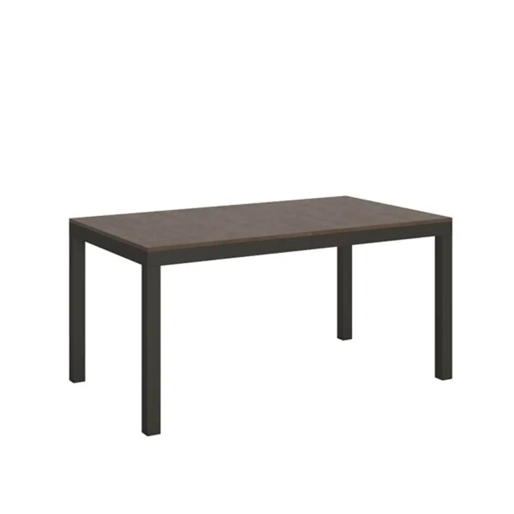Tavolo allungabile 160/264x90 cm Everyday Evolution colore noce telaio e gambe antracite