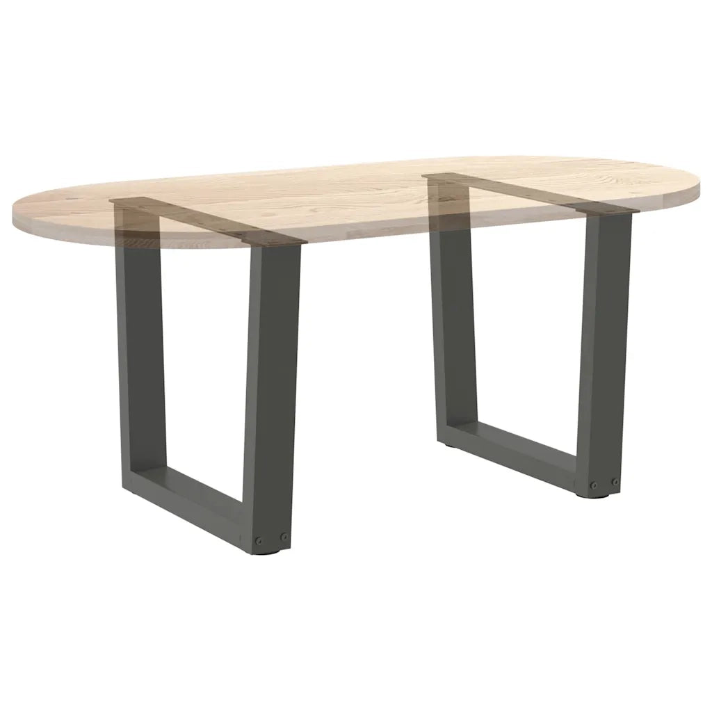 Gambe per Tavolino da Caff¨¨ a Forma di V 2 pz-Set di 2 Gamba per Tavolo Antracite 50x(42-43,3) cm Acciaio