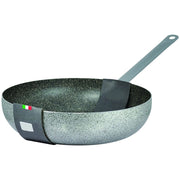 Trade Shop - Padella In Alluminio Antiaderente Saltapasta Grigio Pietra ø 34/38cm Con Manico Cucina -