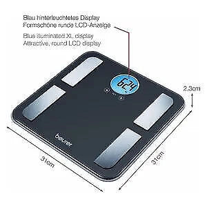 Beurer BF 195 Bilancia Diagnostica, con Display LCD Rotondo