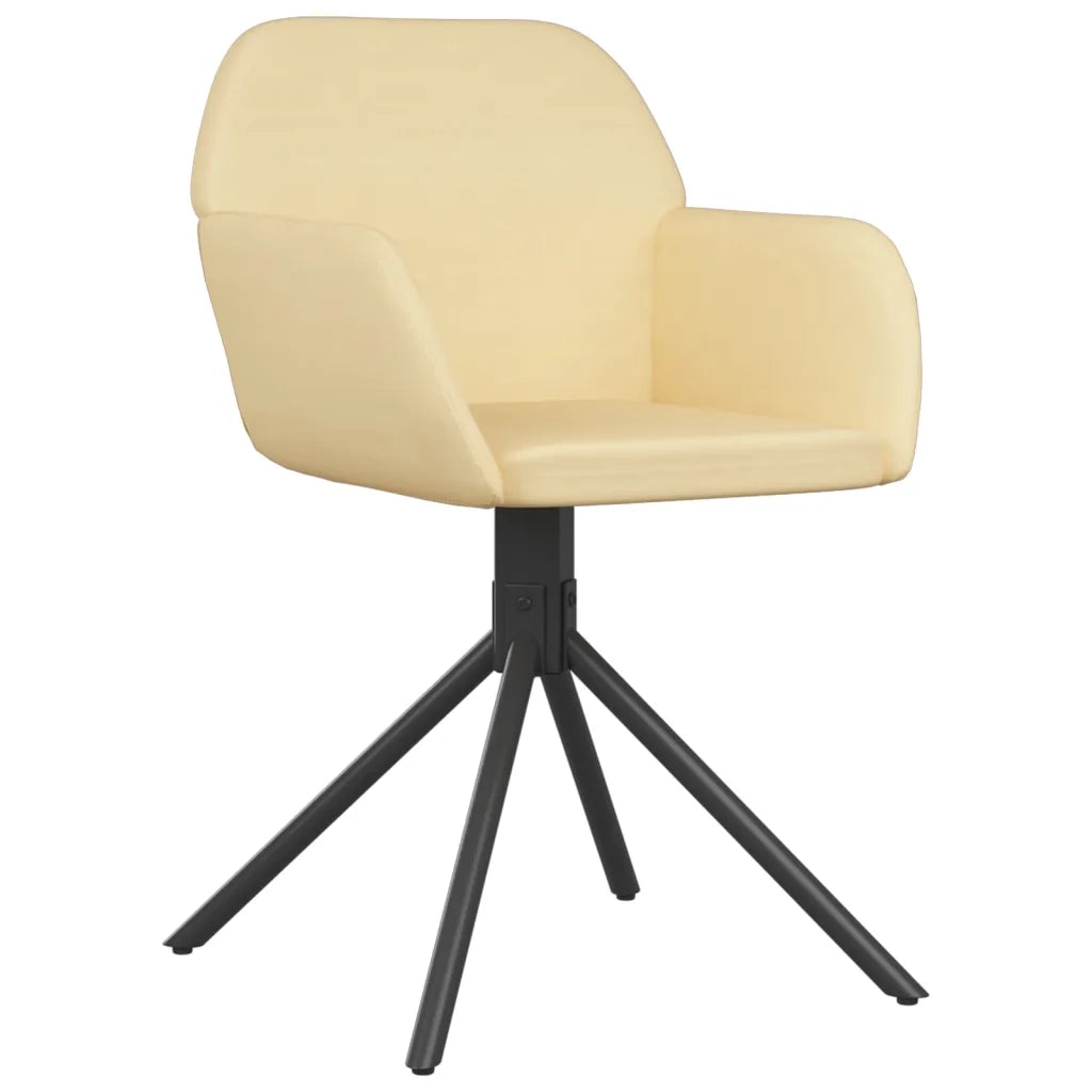 Sedie da Pranzo Girevoli 2 pz Crema in Velluto cod mxl 17396