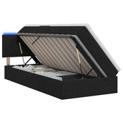 Letto con contenitore LED e materasso Nero 90 x 190 cm Tessuto 3459095
