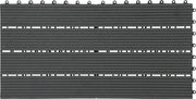 Tegole per giardino - sistema a click - resistente al tempo & solido - facile da posizionare - antracite - 30x60 cm