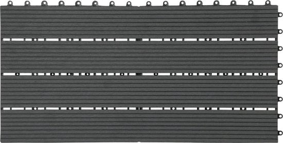 Tegole per giardino - sistema a click - resistente al tempo & solido - facile da posizionare - antracite - 30x60 cm