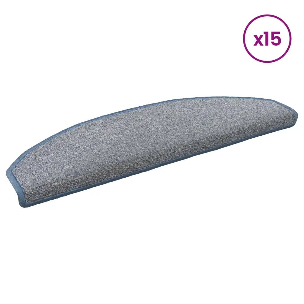Tappetini per scale autoadesivi 15 pcs Grigio chiaro e blu