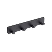 Barra porta abiti con 4 ganci nero opaco - Serie Blend
