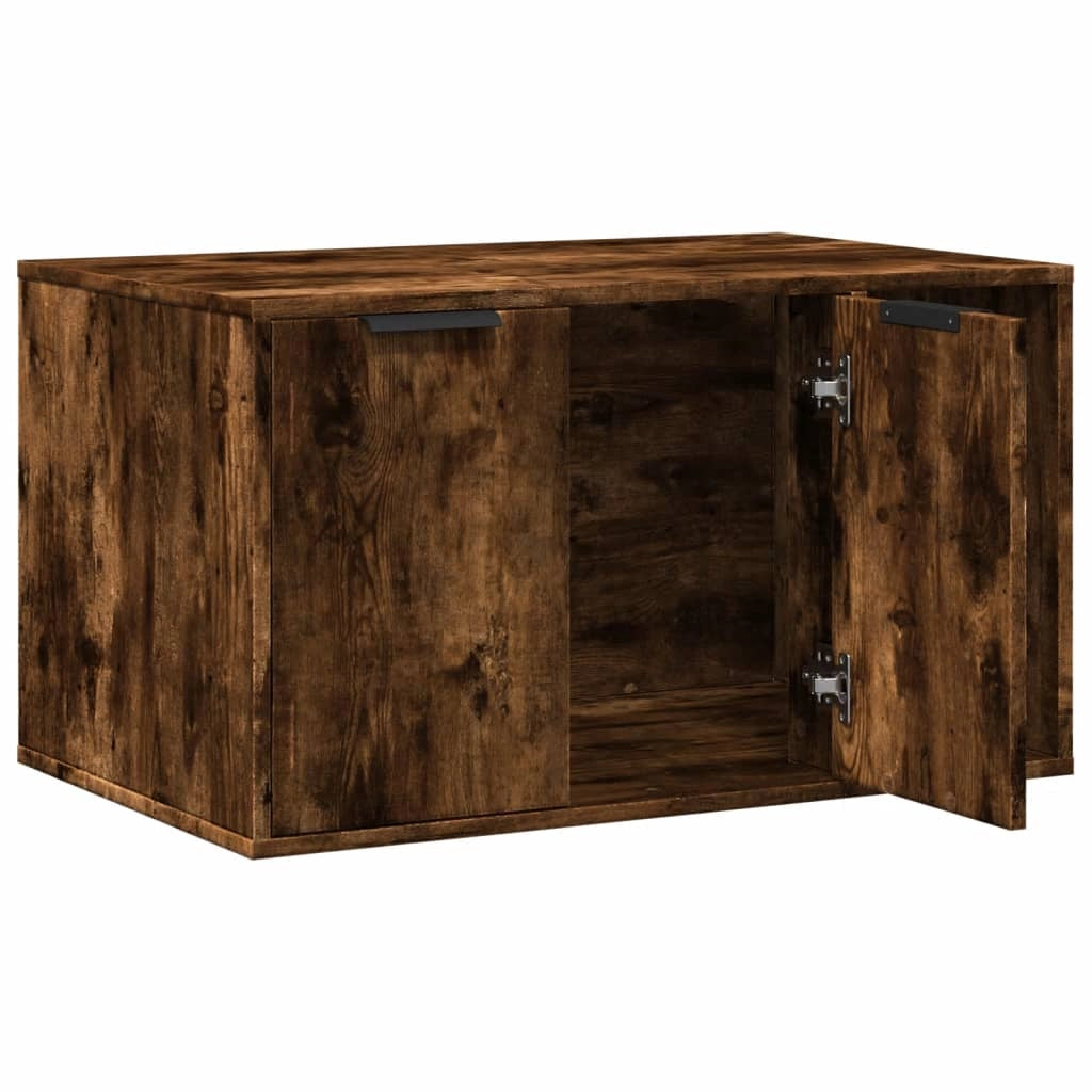 Mobiletto per lettiera per gatti in legno ingegnerizzato marrone 02_0043316