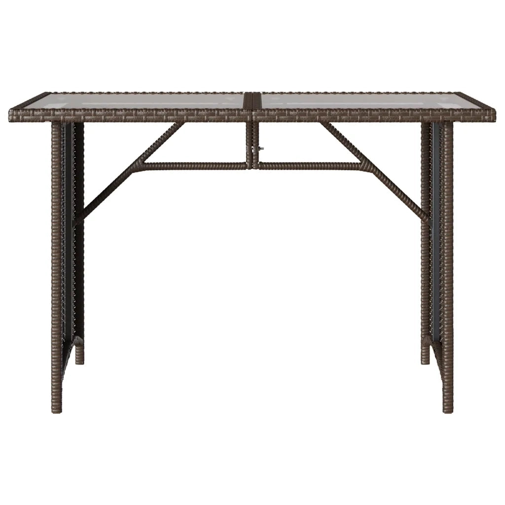 Set da Pranzo da Giardino 2pz | Set Salotto da Giardino con Cuscini in Polyrattan Marrone
