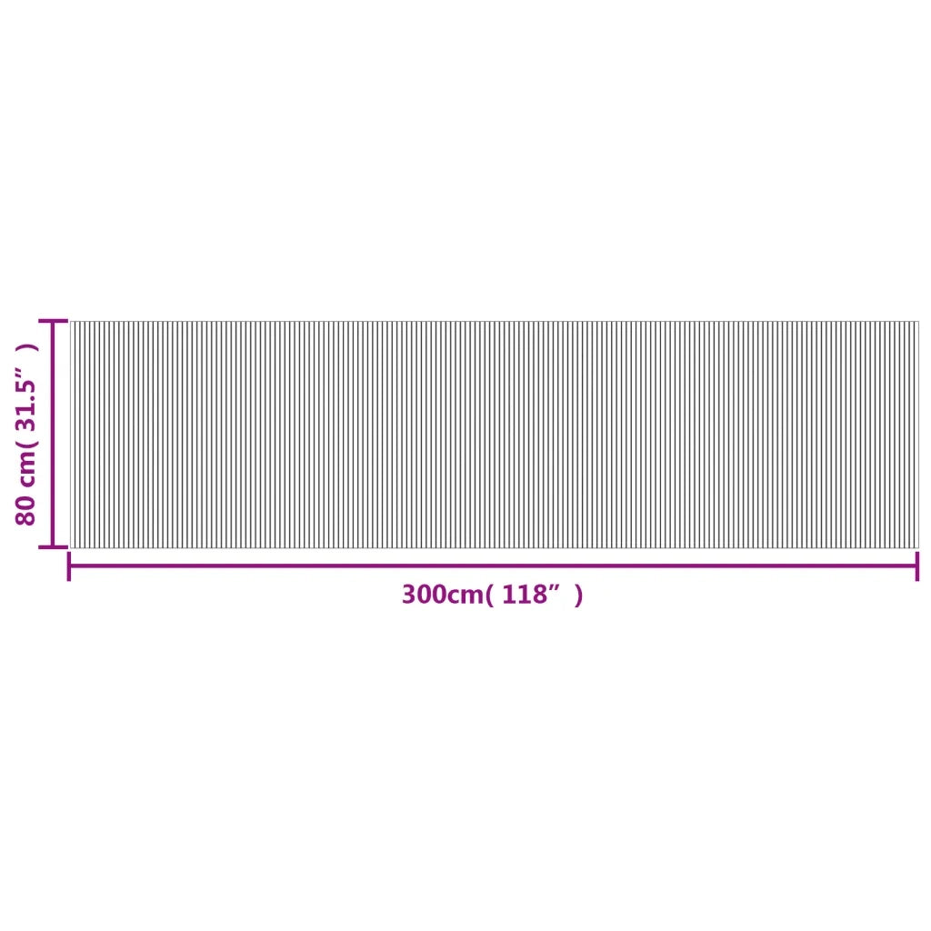 Tappeto Rettangolare Grigio 80x300 cm in BambÃ¹