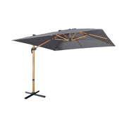 Ombrellone quadrato eccentrico, 3x3m, grigio