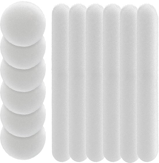 Filtro a doppia lastra per fontana per gatti, compatibile con fontane per gatti, set da 6 pezzi, doppia protezione contro pelo e sporco, colore nero/bianco