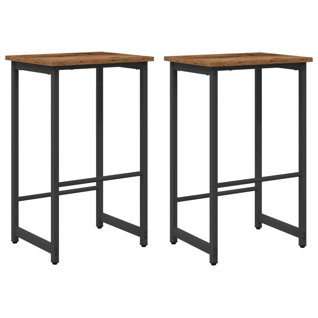 Sgabello da bar 2 pcs Legno antico 40 x 32 x 64 cm 8006190