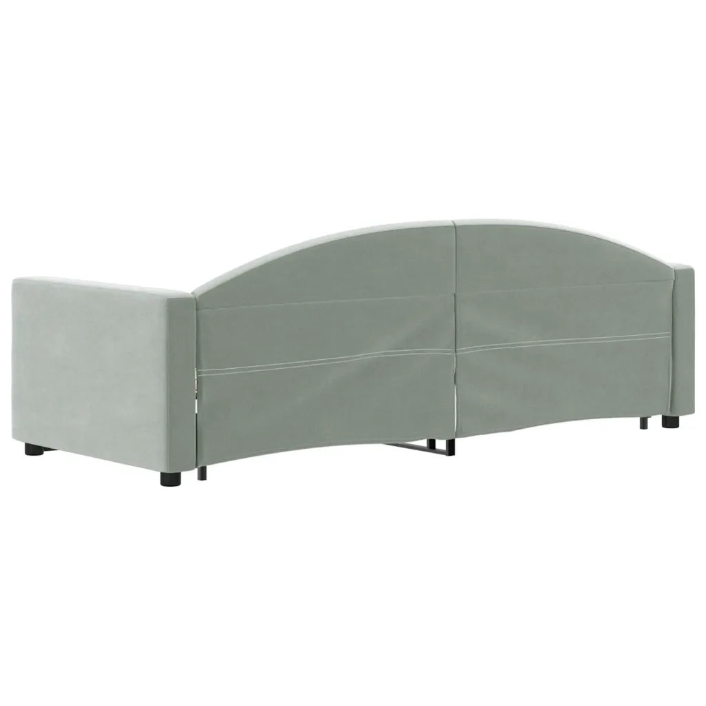 Divano Letto con Letto Estraibile-Sofa Letto-Daybed Grigio Chiaro 80x200 Velluto 109713