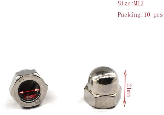 Set di 10 mozzetti a zeta in acciaio inox 304 RVS, antiruggine, sicuri