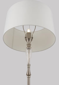 Lampada da terra Neoclassic in Metallo e Vetro Alicante Nickel