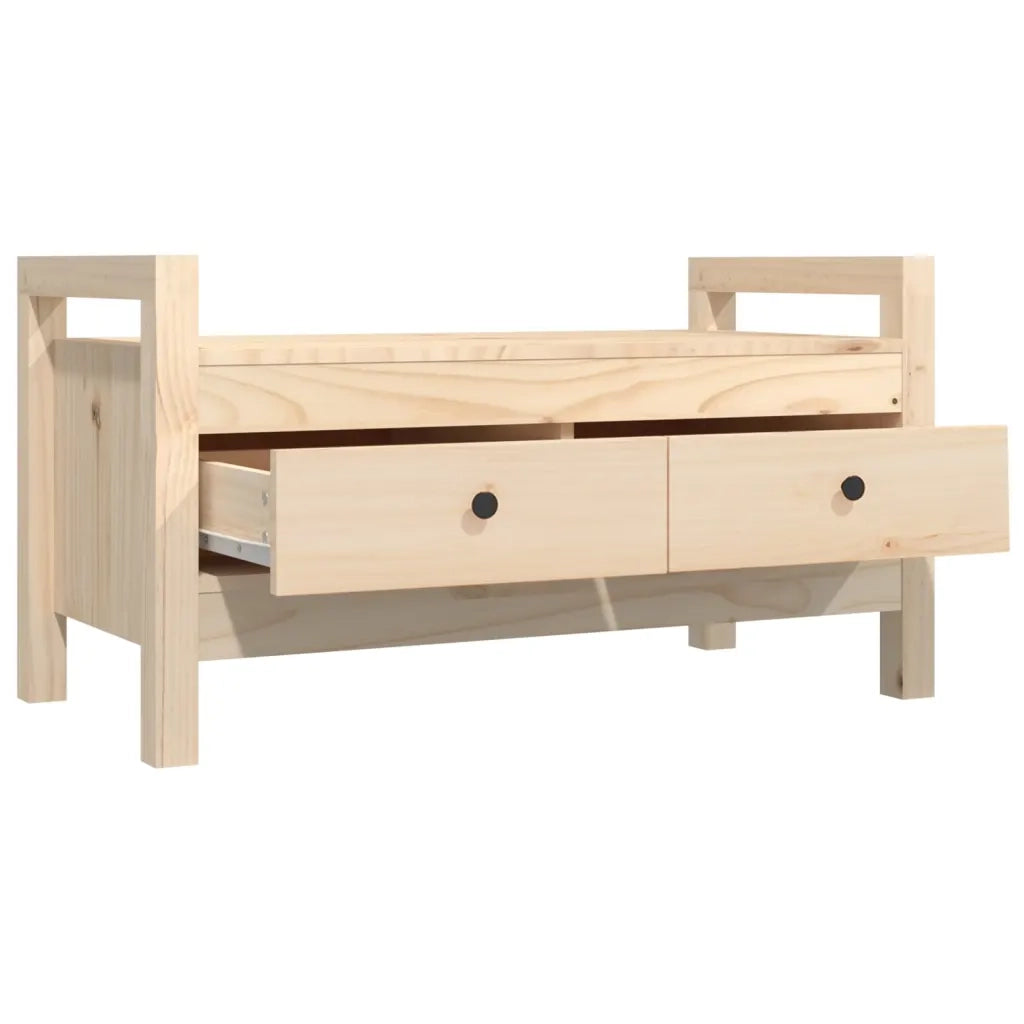 Panca da Ingresso 80x40x43 cm in Legno Massello di Pino 821784