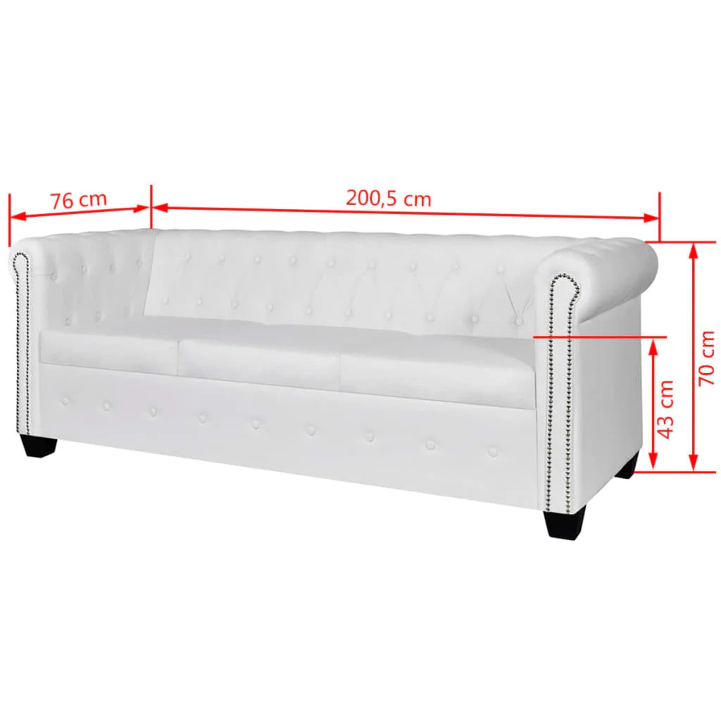 Divano letto a 3 posti letto per gli ospiti trasformabile divano letto per soggiorno letto pieghevole casa da interno pelle sintetica bianca 02_0018853