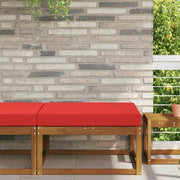 Cuscino per divano da esterno Rosso 80 x 80 x 8 cm Poliestere