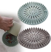 Filtro per scarico in silicone universale - Blu e grigio - Impermeabile - Adatto per cucina e bagno