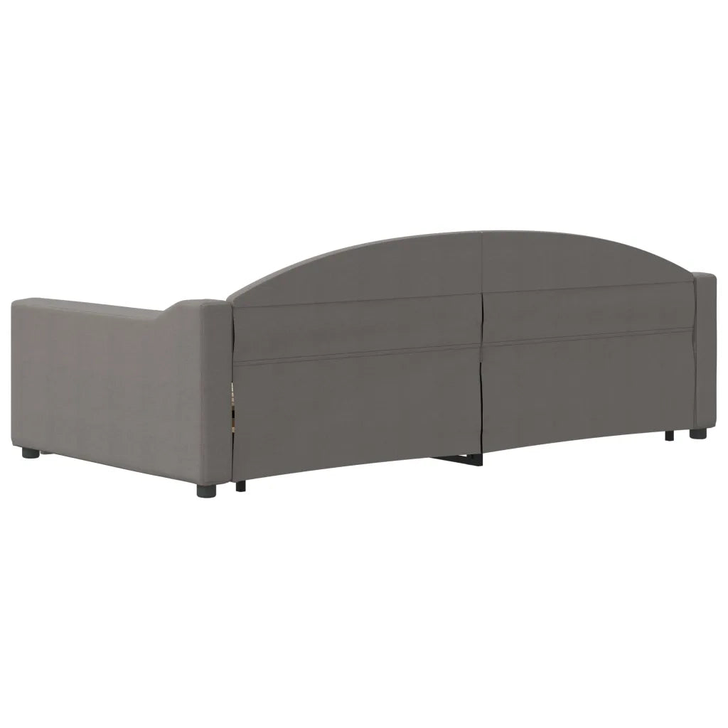Divano Letto Estraibile con Cassetti Tortora 100x200 cm Tessuto 3197574