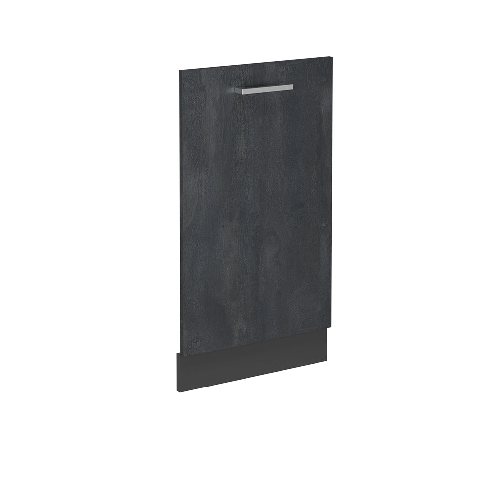 Pannello frontale della lavastoviglie R-Line Calce nera/Antracite 45 cm senza piano di lavoro Vicco