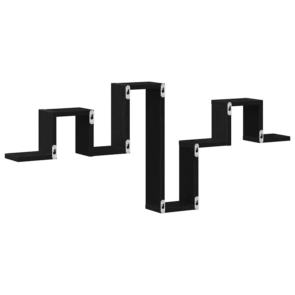 Scaffale da parete Rovere Nero 104,5 x 43 x 10 cm 869116