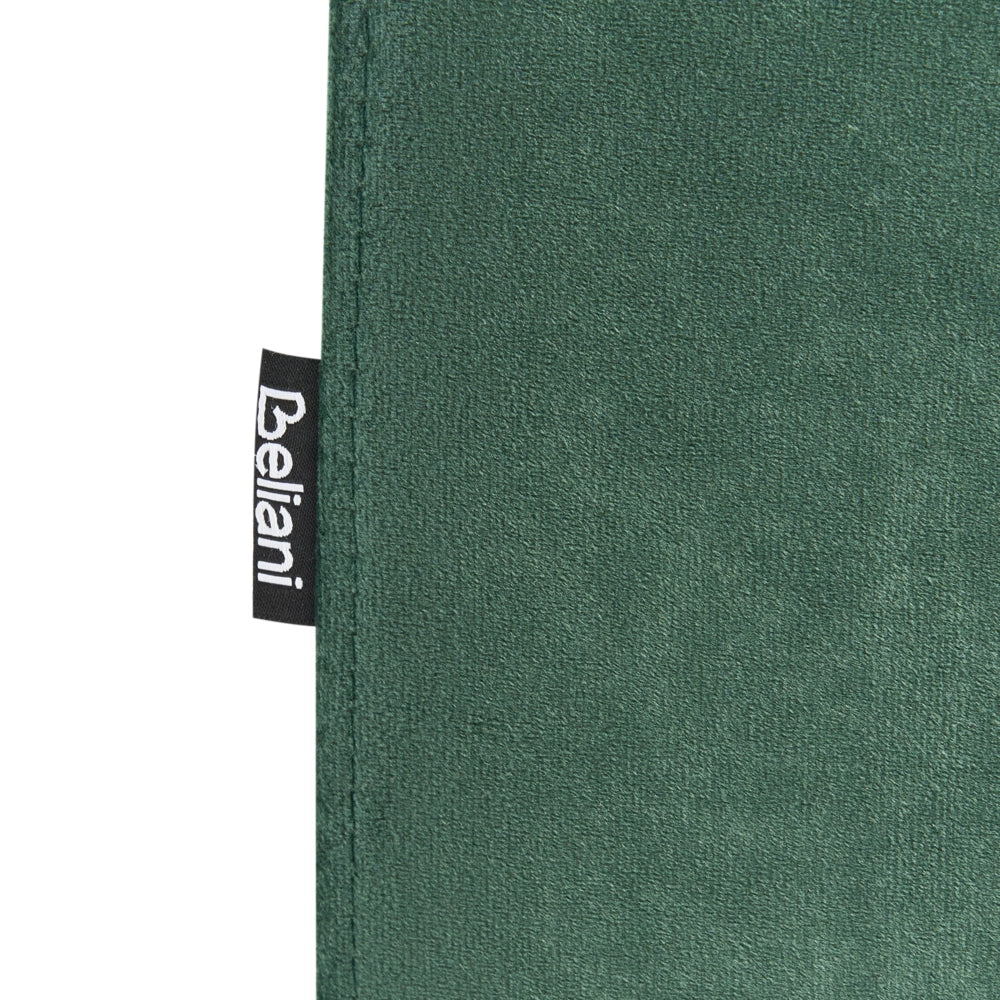 Ottomana con cuscino superiore in velluto verde ottomana Gambe in metallo argentato Stile glamour